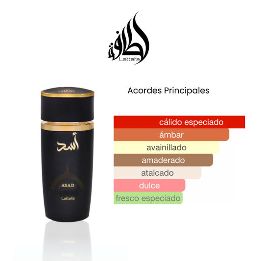 Lattafa Asad 100  ML 1.1 Premium + Perfumero Recargable