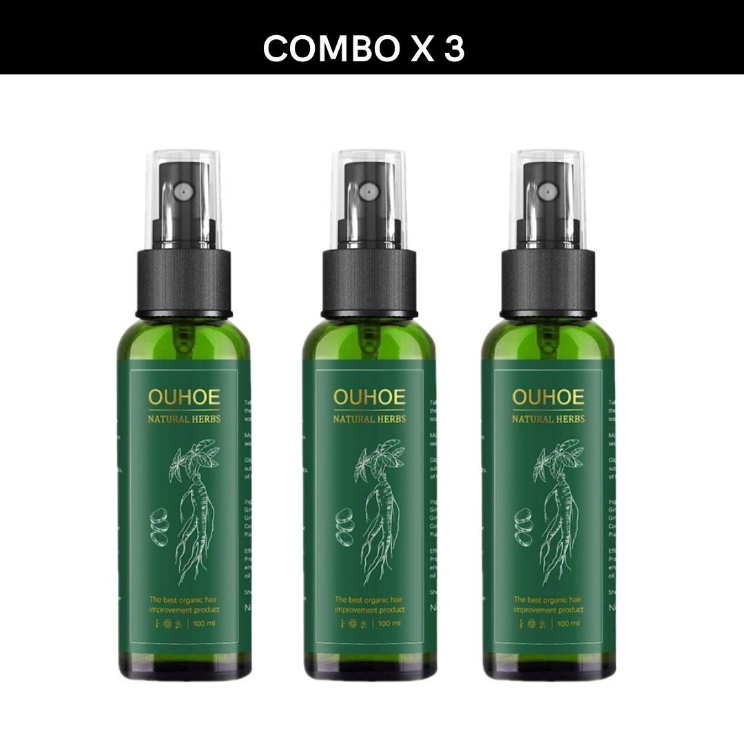 3 Spray Para Crecimiento cabello Ouhoe 100 ML