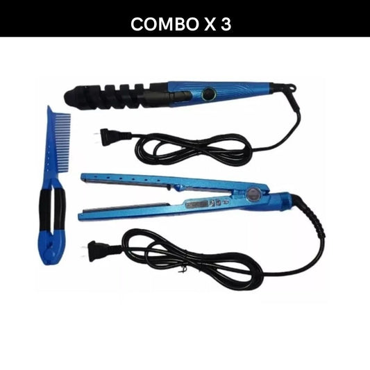 Combo Plancha Nano Titanium + Peine + Rizador