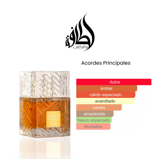 Lattafa Khamrah 100 ML 1.1 Premium + Perfumero Recargable